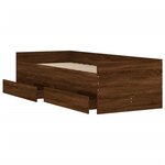 vidaXL Cadre de lit sans matelas chêne marron 75x190 cm