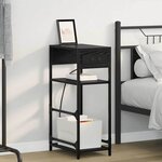 vidaXL Cabinet de chevet Chêne noir 40 x 27 x 76 cm Bois d'ingénierie