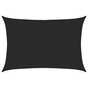 vidaXL Voile d'ombrage 160 g/m² Noir 5x7 m PEHD