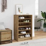 vidaXL Armoire à chaussures chêne artisanal bois d'ingénierie
