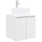 vidaXL Vanité de lavabo mural Blanc 49 5 x 44 5 x 65 cm