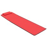 vidaXL Tapis de plage pliables 2 Pièces Acier et tissu Rouge