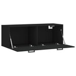vidaXL Armoire murale noir 100x36 5x35 cm bois d'ingénierie