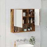 vidaXL Armoire Miroir Bois ancien 59 x 17 x 55 cm Bois d'ingénierie