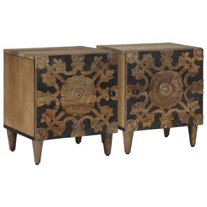 vidaXL Cabinet de chevet 2 Pièces Marron 40 x 33 5 x 46 cm