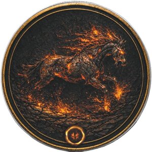 Monnaie CHAOS Burning Horse Five Horses Of Fire 1 Oz Argent 1$ USA 2026
