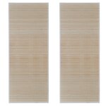 vidaXL Tapis rectangulaires Bambou naturel 2 Pièces 120x180 cm