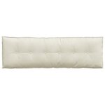 vidaXL Coussin de Dos Crème 160 x 50 cm Tissu en velours côtelé