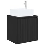 vidaXL Vanité de lavabo mural Noir 53 x 35 x 63 cm Bois d'ingénierie