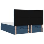 VidaXL Cadre de lit ottoman avec matelas bleu 160x200 cm tissu