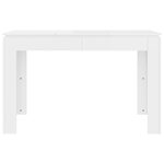 vidaXL Table à manger Blanc brillant 120x60x76 cm Bois d'ingénierie