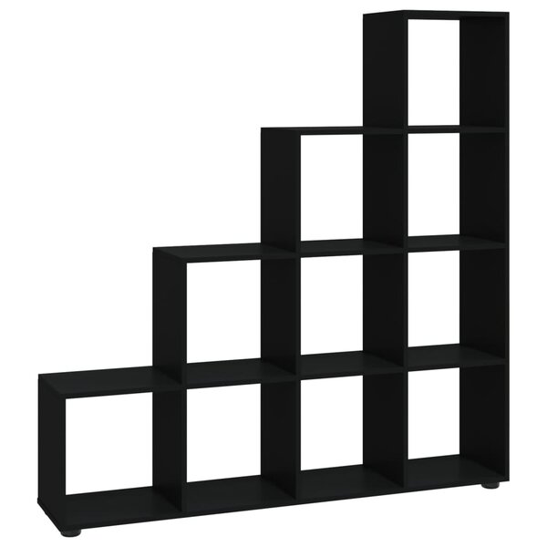 vidaXL Bibliothèque escalier Noir 142 cm Bois d'ingénierie