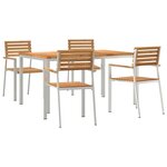 vidaXL Ensemble de salle à manger pour jardin 5 Pièces