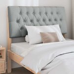 vidaXL Tête de lit capitonnée Gris clair 100 cm Pin massif