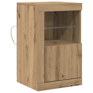 vidaXL Buffet LED Chêne artisanal 41 x 37 x 67 cm Bois d'ingénierie