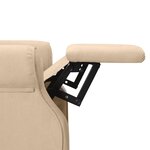 vidaXL Fauteuil inclinable Taupe Tissu microfibre