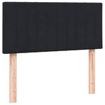 vidaXL Sommier à lattes de lit avec matelas noir 80x220 cm velours