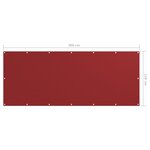 vidaXL Écran de balcon Rouge 120x300 cm Tissu Oxford