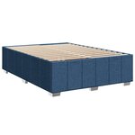 vidaXL Sommier à lattes de lit avec matelas Bleu 140x200 cm Tissu