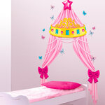 Autocollant mural lit de princesse en trompe lil