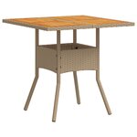 vidaXL Ensemble de salle à manger de jardin 3 pièces avec coussins beige poly rattan