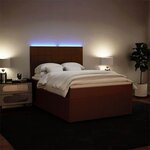 vidaXL Sommier à lattes de lit avec matelas Rose 140x190 cm Velours