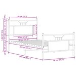 vidaXL Cadre de lit sans matelas chêne sonoma 90x200 cm
