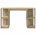 vidaXL Bureau avec Rangement Chêne sonoma 130 x 50 5 x 75 cm