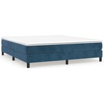 vidaXL Cadre de lit bleu foncé 160x200 cm velours