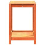 vidaXL Table de rempotage avec étagère cire marron bois massif de pin