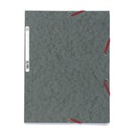 EXACOMPTA - Chemise a élastique - 3 rabats - 24 x 32 - Carte lustrée 390G - Gris