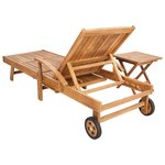 vidaXL Transat avec Table 2 Pièces Marron 40 x 40 x 40 cm