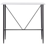 vidaXL Table de bar Blanc 120x60x110 cm MDF