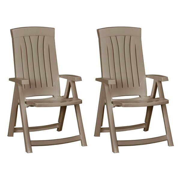 Keter Chaises de jardin inclinables Corsica lot de 2 marron