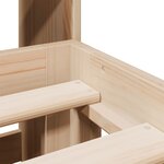 vidaXL Lit bibliothèque sans matelas 135x190 cm bois de pin massif