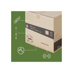 Pack and Move - Lot 15 cartons déménagement hauteur modubale : variable - 60 x 45 x 31-41 cm - Poignées renforcées - 1 adhésif offert