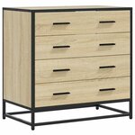vidaXL Commode chêne sonoma 70x41x70 cm bois d'ingénierie