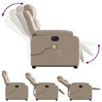 vidaXL Fauteuil inclinable de massage électrique cappuccino similicuir