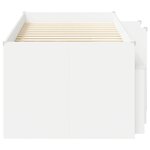 vidaXL Cadre de lit en mezzanine avec cabinet avec porte 3 Pièces Blanc
