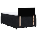 vidaXL Sommier à lattes de lit avec matelas Noir 120x200 cm Velours