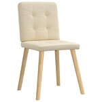 vidaXL Chaises à manger lot de 2 crème tissu