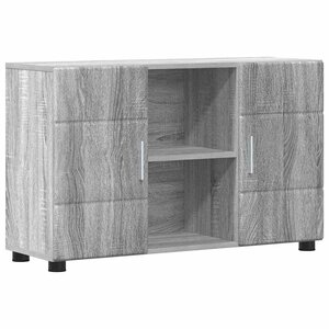vidaXL Buffet avec étagère FLORIN Gris Sonoma 88 5 x 30 5 x 55 5 cm