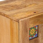 vidaXL Buffet Naturel 60 x 33 x 75 cm Bois de mangue massif