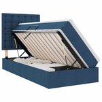 vidaXL Lit de rangement LED avec matelas Bleu 100 x 200 cm Tissu