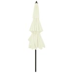 vidaXL Parasol de jardin à 3 niveaux avec mât en aluminium sable 3 m