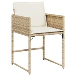 vidaXL Ensemble à manger de jardin et coussins 13 Pièces beige