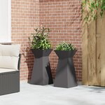 vidaXL Support de plante Noir Plastique 35 x 35 x 73 cm