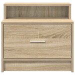 vidaXL Tables de chevet avec tiroir 2 Pièces chêne sonoma 51x31x47 cm