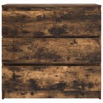vidaXL Buffet chêne fumé 80x35x76 cm bois d'ingénierie