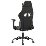 vidaXL Chaise de jeu de massage Noir et doré Similicuir